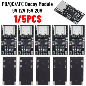 1-5 Шт. Плата-приманка PD/QC/AFC Type-C USB Boost Модуль 9 В 12 В 15 В 20 В PPS/QC4 + QC3.0/2.0 Детектор опроса триггера быстрой зарядки