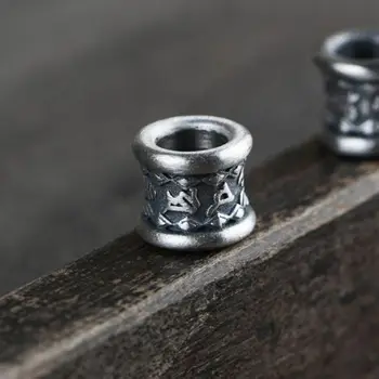 2 шт./лот, ювелирные изделия с подвеской-шармом из твердого серебра 925 пробы, буддийская трубка Сутры, ювелирные изделия