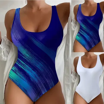 2023 Женские купальники из цельного предмета, женский пляжный купальник с 3D-принтом, европейский И Американский летний