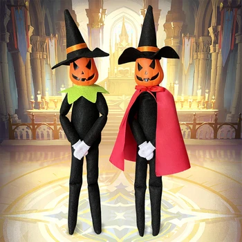 2023 Кукла тыквенного герцога в шляпе для Хэллоуина Украшение дома Черная фетровая кукла эльфа на Хэллоуин Детские подарки Украшение вечеринки