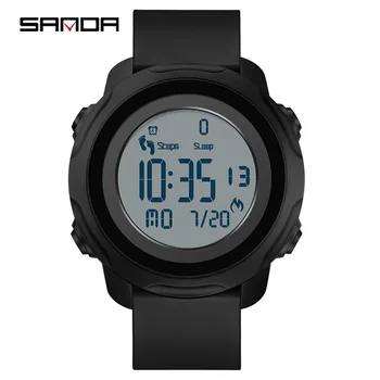 2023 Новая мода Sanda Step, Часы-будильник с калориями, мужские водонепроницаемые Противоударные часы для мониторинга сна, умные спортивные наручные часы