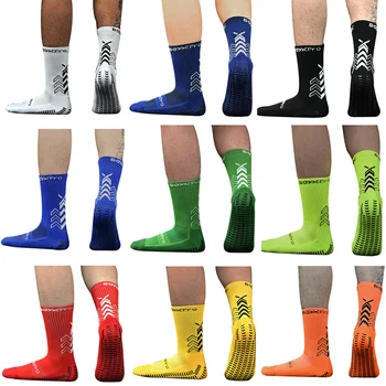 2023 Новые Противоскользящие футбольные носки Дышащие Утолщенные мужские спортивные клеевые футбольные носки