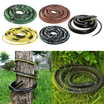 47-дюймовая резиновая игрушка-змейка, материал эластичный, для хранения змей в ванной, игрушки для сада и тропического леса