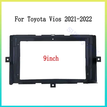 9-дюймовая рамка для автомобильного радиоприемника кабель питания для Toyota vios yaris 2021 2022 большой экран 2 Din Рамка для автомобильного радиоприемника Android