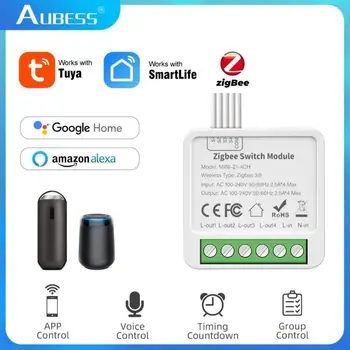 Aubess Power Monitor Switch 10A Wifi Smart Switch DIY Выключатель С Функцией 2/3/4-Позиционного Управления Поддержка Tuya Alexa Google Home