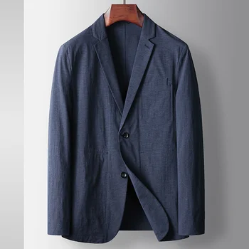 C9903 Весенне-летний мужской повседневный деловой костюм из микроэластика, однотонная легкая роскошная молодежная удобная куртка на тонких бретелях