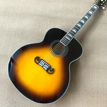 Custom shop, Сделано в Китае, 43-дюймовая акустическая гитара, лист, народная гитара, бесплатная доставка