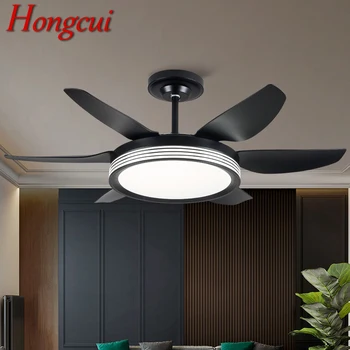 Hongcui Fan Light Скандинавский светодиодный потолочный вентилятор, современный минималистичный ресторан, гостиная, спальня, коммерческий электрический вентилятор