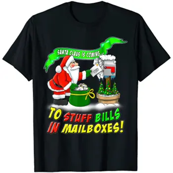 JHPKJFunny Рождественский Санта Клаус Грядет, Мужская футболка С коротким рукавом, Повседневные хлопковые Футболки Для мальчиков, Размер S-3XL