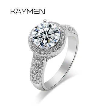 KAYMEN, новые модные кольца с крупным кубическим цирконием золотого цвета, Обручальное кольцо на палец для женщин, модные украшения, аксессуар для вечеринки