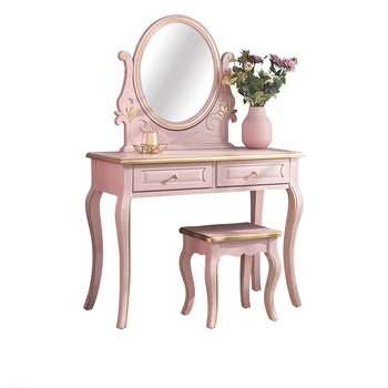 L Комбинированный шкаф для ювелирных изделий, косметический кабинет в спальне с зеркалом, Табурет, Комод, столик для макияжа высокого класса
