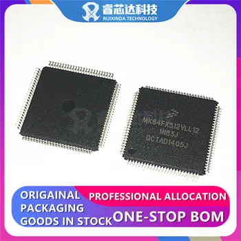 MK64FX512VLL12 LQFP100 Микросхема микроконтроллера ARM Cortex-M4 Kinetis K60 32-разрядная одноядерная 120 МГц 512 КБ (512K x 8) FLASH 100-LQFP