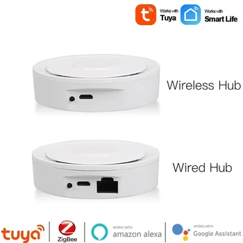 Tuya Zigbee Smart Hub Беспроводной/Проводной многорежимный шлюз Smart Bridge APP Пульт дистанционного управления для Alexa Google Home SmartLife