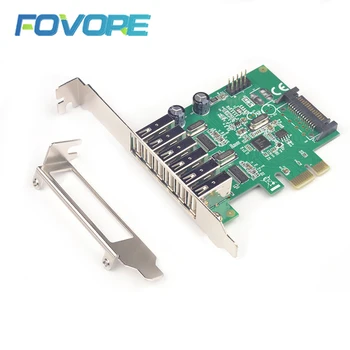 USB PCI-e адаптер 6 портов USB для PCI-e адаптер карты расширения USB2.0 PCIe PCI Express Конвертер