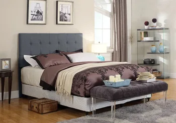 Uspridefurniture Изголовье кровати с мягкой панелью Eilidh, подходящее для кроватей полного или королевского размера, Ткань, поролон и дерево
