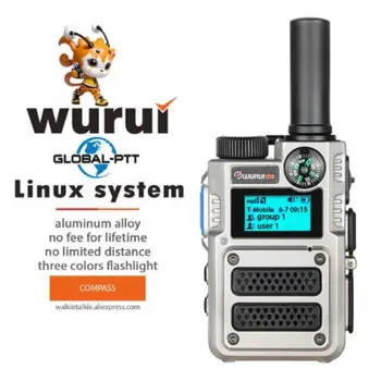 Wurui K500 Military global-ptt (бесплатно) POC walkie talkie 4G радиостанции дальнего действия Двухсторонний радиотелефон Police Global intercom