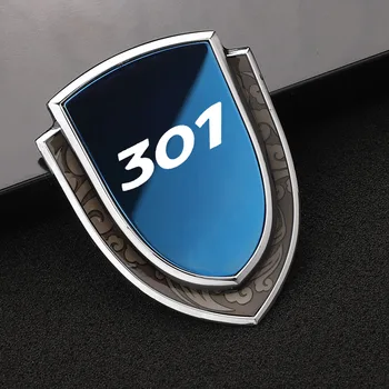 Автомобильная металлическая 3D наклейка с логотипом авто На заказ, наклейки для укладки и украшения щита для аксессуаров Peugeot 301