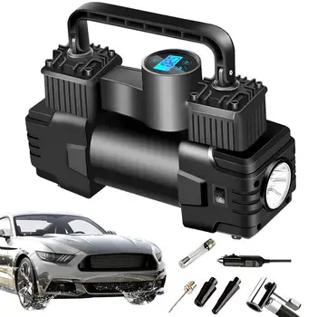 Автомобильный насос для накачки шин, насос для накачки шин с цифровым манометром, насос для накачки шин для грузовиков с цифровым манометром и светодиодной подсветкой, авто