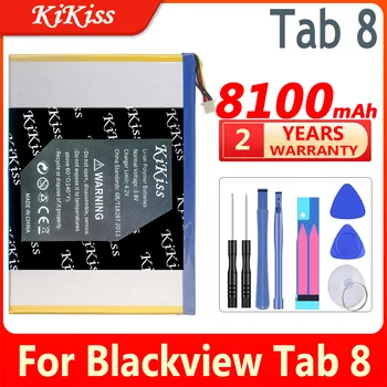 Аккумулятор KiKiss емкостью 8100 мАч для Blackview Tab 8 Tab8 10,1-дюймовый планшетный ПК с аккумуляторами большой емкости