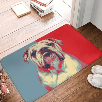 Британский Бульдог Коврик для ванной с портретом, коврик для кухни, уличный коврик, украшение дома