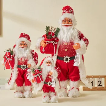 высота 60 см, Милые Украшения Санта-Клауса, детские Игрушки, Украшение дома для Рождественской вечеринки, Новогодний Подарок для детей, рождественские украшения
