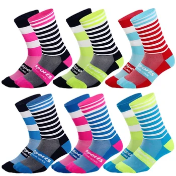 Два размера S / L 36-46, Велосипедные носки для бега, мужские, женские, соревновательные, Легкие, дышащие, Пара спортивных носков QTW029