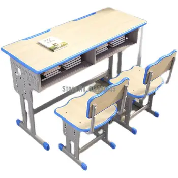 Двойные столы и стулья стол для занятий и консультирования, стол для занятий с детьми, подъемный стол и набор стульев для начальных классов и