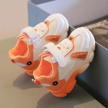 Детская Обувь 2023 Спортивная обувь для мальчиков Нескользящие Маленькие Белые туфли для девочек Мягкая подошва Список детской обуви для ходьбы