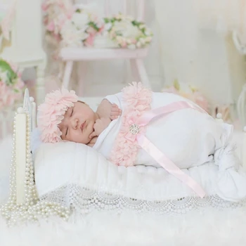 Детская Одежда для Фотосъемки от 0 до 2 месяцев, Спальный Мешок с бантом, Шапочка-бини, Комплект костюмов для фотосъемки новорожденных, Наряд для фотосессии Младенцев