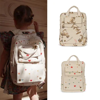 Детские рюкзаки KS 2023 для малышей, ранец для начальной школы с принтом в виде сердца и динозавра, брендовые сумки для детей из детского сада