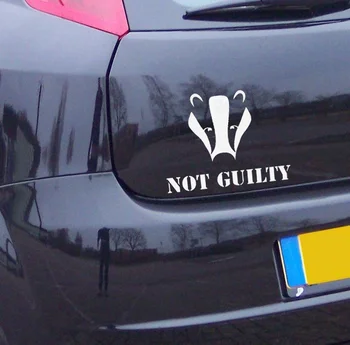 Для Badger - Глянцевая виниловая наклейка Not Guilty, уникальный дизайн | Остановите отбор Стайлинга автомобилей