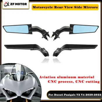 Для Мотоцикла Ducati Panigale V2 955 V4 1100 2020-2022 Черные Регулируемые Зеркала Заднего Вида Стелс-Зеркала Крылышки