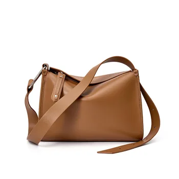 Женские сумки из натуральной кожи Тренд 2023 Дизайнерская модная сумка из воловьей кожи подмышками, мессенджер через плечо, бесплатная доставка