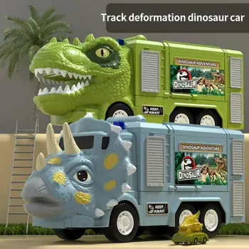 Забавное инерционное инженерное транспортное средство в форме динозавра, Деформируемая Игрушечная машинка, мини-модель автомобиля, детские инерционные машинки, долговечные