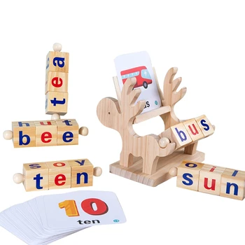 Игра в слова для раннего зрения, игрушка для малышей, карточки с буквами, алфавит для детей детского сада