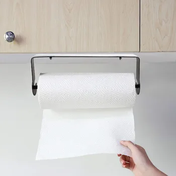 Клейкий держатель для бумажных полотенец под шкафом, Кухонные держатели для хранения в ванной, Органайзер для хранения в ванной, Кухонные Принадлежности