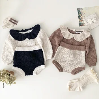 Комплект одежды MILANCE для маленьких девочек, открытые свитера и шаровары, 2 предмета, костюм для девочек Baby Ouitfit