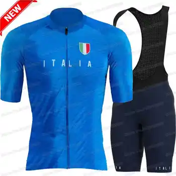 Комплект чемпиона мира по велоспорту в Италии 2023 года, одежда для велоспорта сборной Италии, рубашки для шоссейных велосипедов, велосипедные нагрудники, шорты, Униформа
