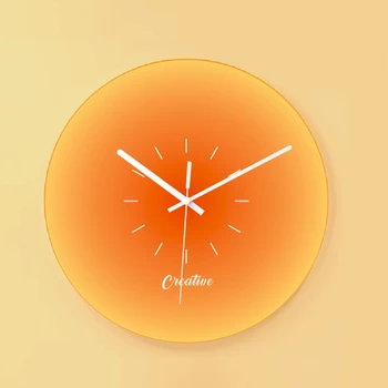 Креативные Настенные Часы Sunset Стеклянные Простые Минималистичные Новый Дизайн Милые Настенные Часы Красивый Стильный Цифровой Reloj Pared Home Decor