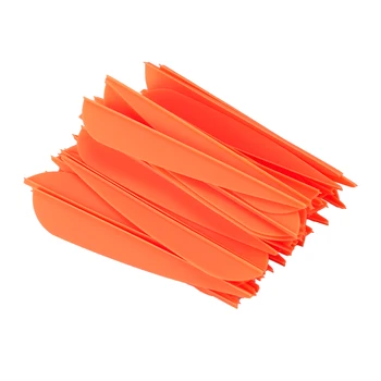 Лопасти стрел с 4-дюймовым пластиковым оперением для стрел из лука своими руками, 50 шт. (оранжевый)