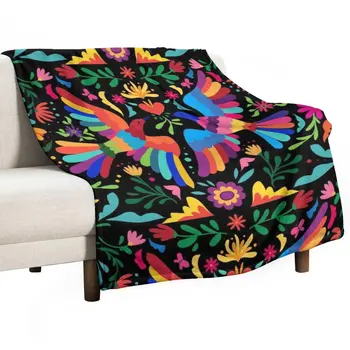Лучшая художественная Мексиканская вышивка с цветами|Карнавал, бесшовная декоративная ткань, Мехико, Пушистое мохнатое одеяло, Теплое одеяло
