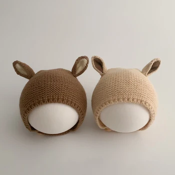Милые мультяшные Мягкие Теплые детские шапочки, вязаные шапки для малышей С вышивкой Медведя, Осенне-зимние шапки для мальчиков и девочек