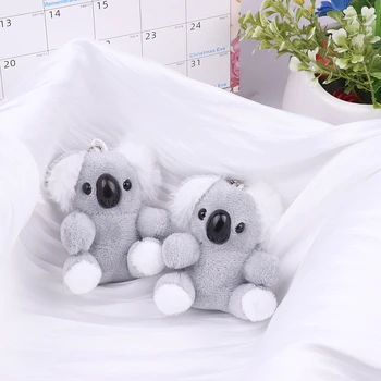 Милый Маленький Серый Медведь Коала Плюшевые Брелки Для Ключей Плюшевые Игрушки-Куклы Животных Подарки На День Рождения