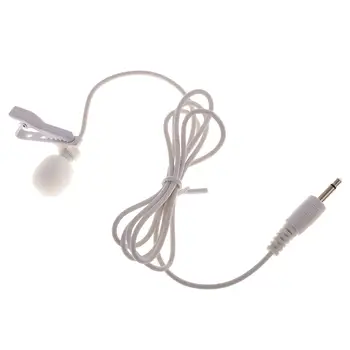 Мини-Микрофон с Зажимом на Лацкане 3,5 мм для Компьютера PC Белый