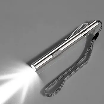 Мини-портативная медицинская Удобная светодиодная ручка-фонарик, USB-аккумуляторная лампа для стоматологической медсестры с зажимом из нержавеющей стали