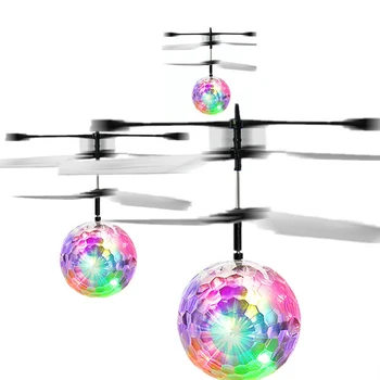 Мини радиоуправляемый Дрон Летающие игрушки со светодиодной подсветкой Детский летающий мяч Вертолет Электронные игрушки Инфракрасный Индукционный Хрустальный шар Самолет Подарок