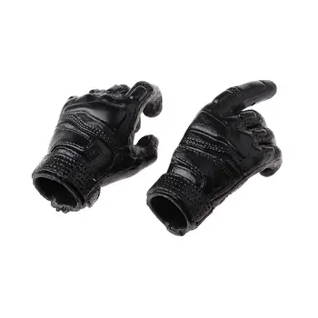 Мини-черные перчатки в масштабе 1: 6 для 12-дюймовой мужской фигурки, игрушки, аксессуары для DIY