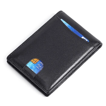 Многофункциональный Мужской кожаный бумажник для кредитных карт с RFID-блокировкой, кошелек для монет, держатель для наличных денег