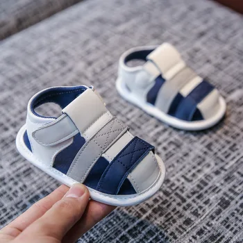 Модные летние детские сандалии для новорожденных малышей, обувь для ходьбы на мягкой подошве, повседневная нескользящая дышащая обувь для мальчиков и девочек, ходунки
