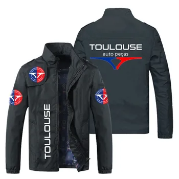 Модный стиль, мотоциклетная куртка с эмблемой Тулузы, 2023, Новый тренд, мужская куртка с футбольным логотипом, повседневная мотоциклетная куртка Harajuku